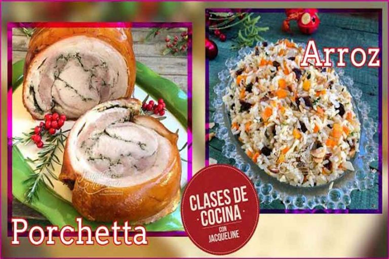 Porchetta con Hierbas y Arroz con Zanahorias, Frutas y Cebollas Caramelizadas – Clases de Cocina