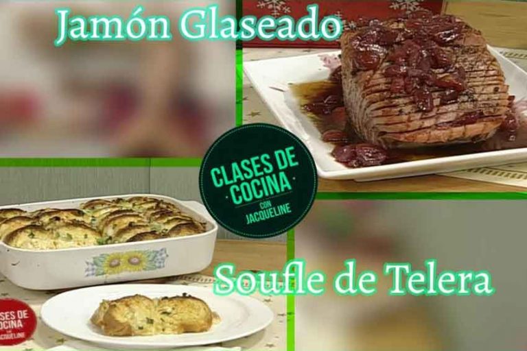 Aprendemos a preparar Jamón Glaseado con Uva y Soufle de Telera al Vino en Clases de Cocina