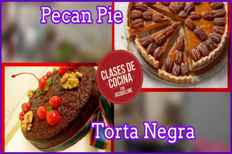 Hoy aprendemos a preparar un Pecan Pie y una Torta Negra en Clases de Cocina con Jacqueline