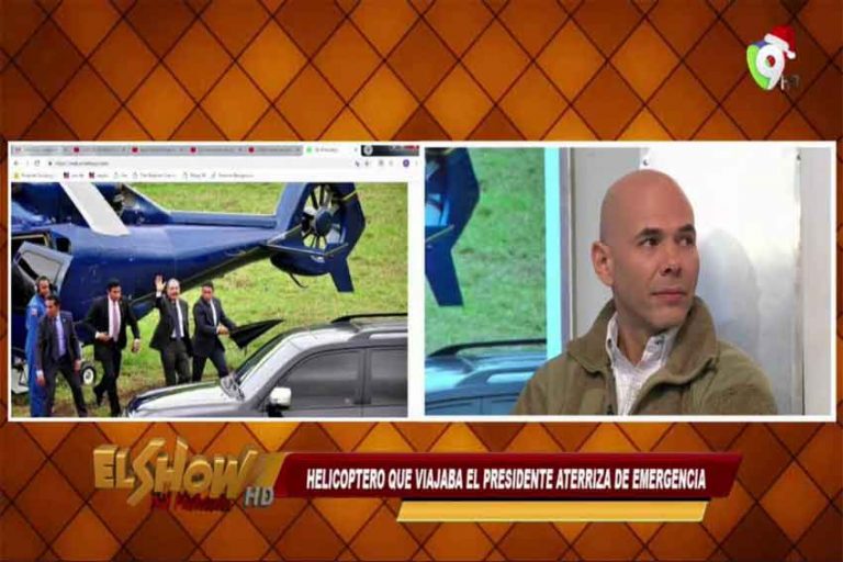 Helicóptero del Presidente Medina aterriza de emergencia