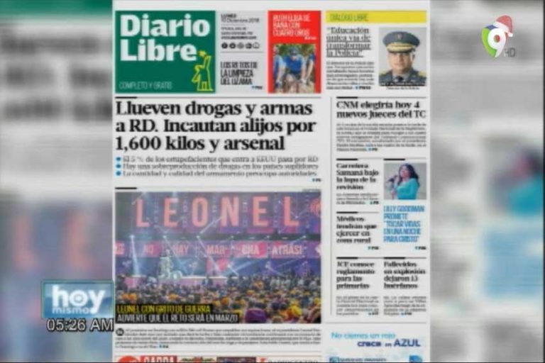 Entérate de las noticias con las principales portadas de los diarios de hoy 10 de Diciembre del 2018