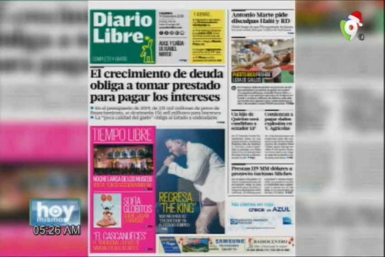 Entérate de las noticias con las principales portadas de los diarios de hoy 14 de Diciembre del 2018