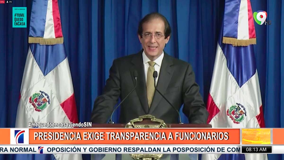 Presidencia exige transparencia a funcionarios