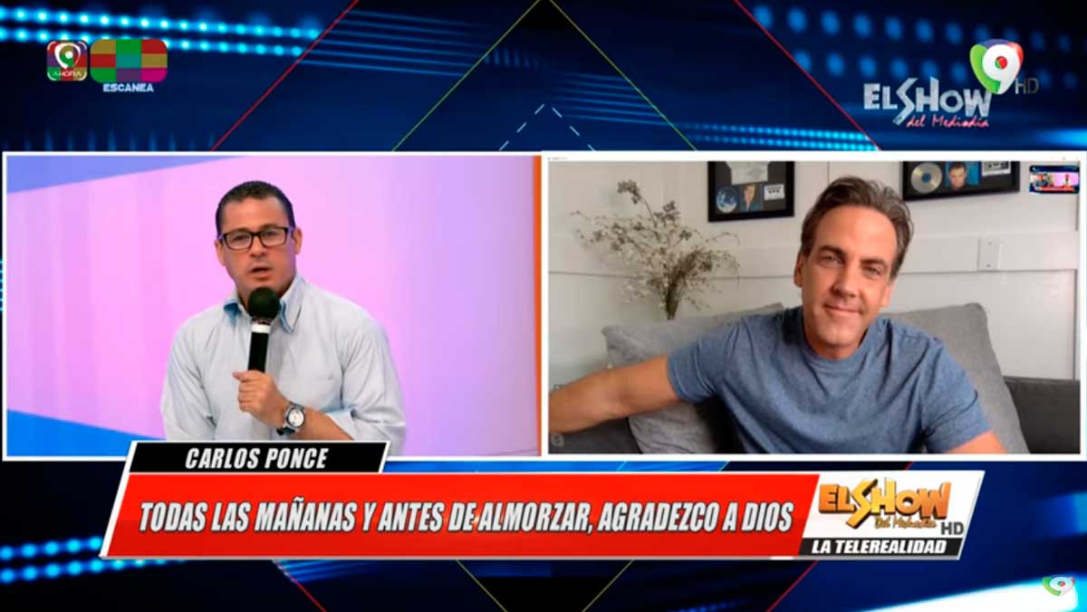 Carlos Ponce cantante, actor y compositor en El Show del Mediodía