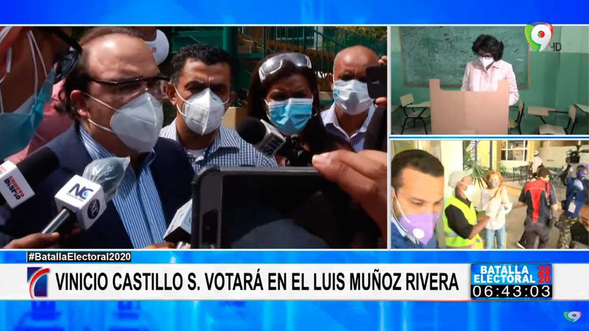 Así votaron Vinicio Castillo, Rafael Paz y Cristina Lizardo este 5JUL | Batalla Electoral 2020