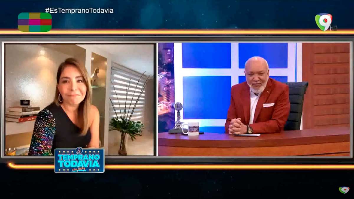 Viviana Gibelli junto a Jochy Santos en Es Temprano Todavía