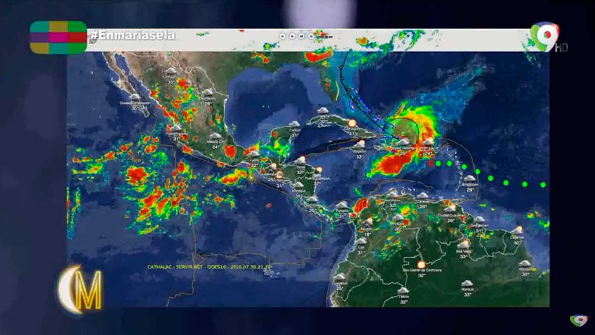 Zonas de alerta y transcurso de la tormenta Isaias - Esta Noche Mariasela