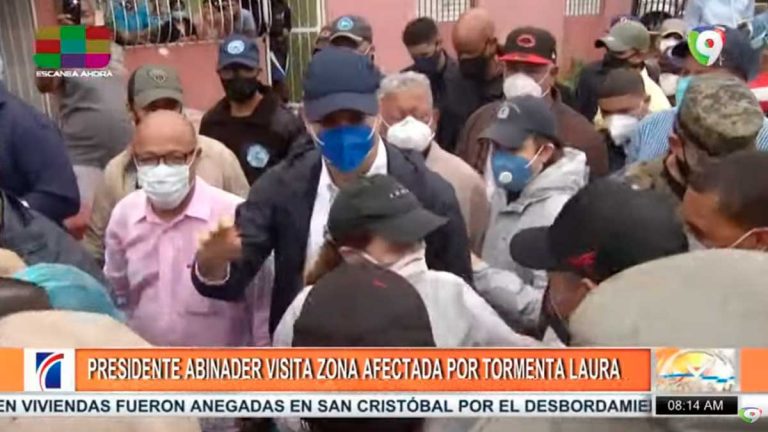 Presidente Abinader visita zona afectada por la tormenta Laura | El Despertador SIN