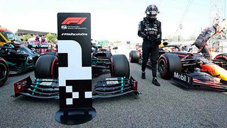 Hamilton vence a Bottas en la clasificación de España