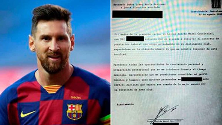 Jorge Messi muestra a LaLiga el contrato de Messi por el que queda libre