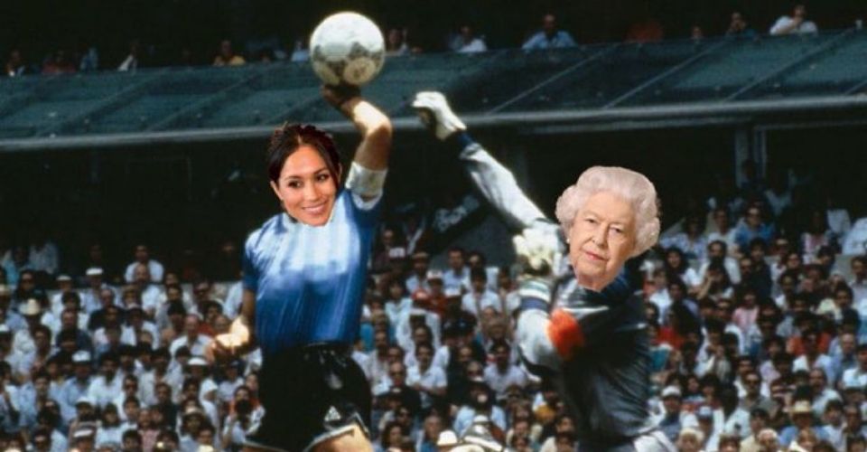 Meme viral Meghan y La Reina Isabel II