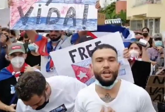 Cubanos en RD protestan