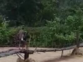 Puente en riesgo por lluvia