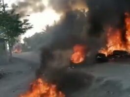 Protesta en San Francisco de Macorís