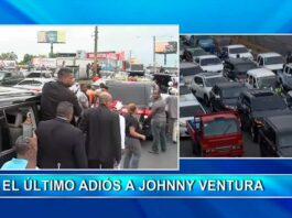 Caravana por el DN: Trasladan restos de Johnny Ventura al cementerio Cristo Redentor