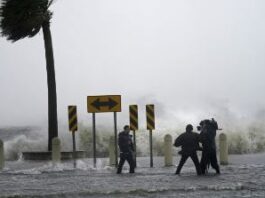 Huracán en costa de Luisiana