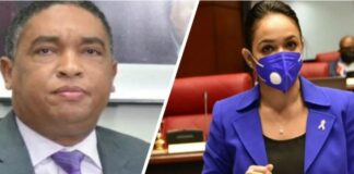 Los senadores Faride Raful e Yván Lorenzo