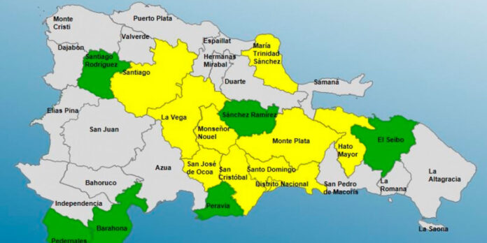 COE sube a 15 las provincias en alerta por incidencia de vaguada