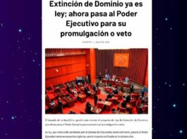 Aprobacion ley de extincion de dominio