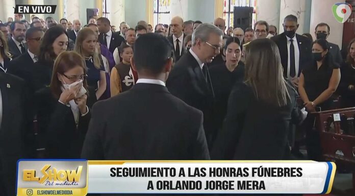Luis Abinader en honras funebres de Orlando Jorge Mera