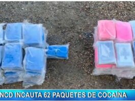 Incautan 62 paquetes presumiblemente de cocaína/Primera Emisión SIN