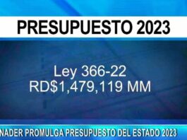 Abinader promulga Ley que aprueba presupuesto general del estado 2023