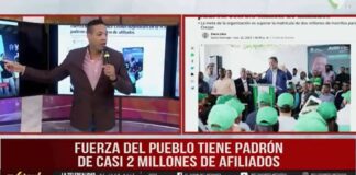 Fuerza del pueblo tiene padrón de casi 2 millones de afiliados
