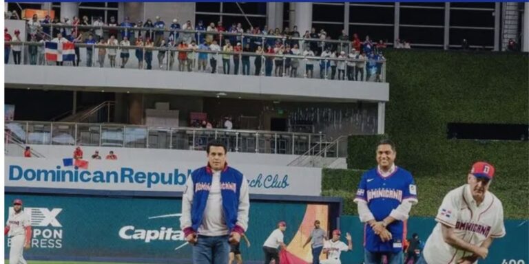 Abinader realiza lanzamiento de honor previo al debut de RD en el Clásico Mundial