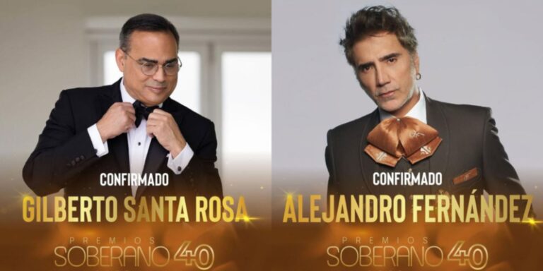 Alejandro Fernández y Gilberto Santa Rosa nos deleitarán esta noche con su música en los premios Soberano