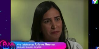 Conversan con Arlene Guerra viuda de Manuel Duncan