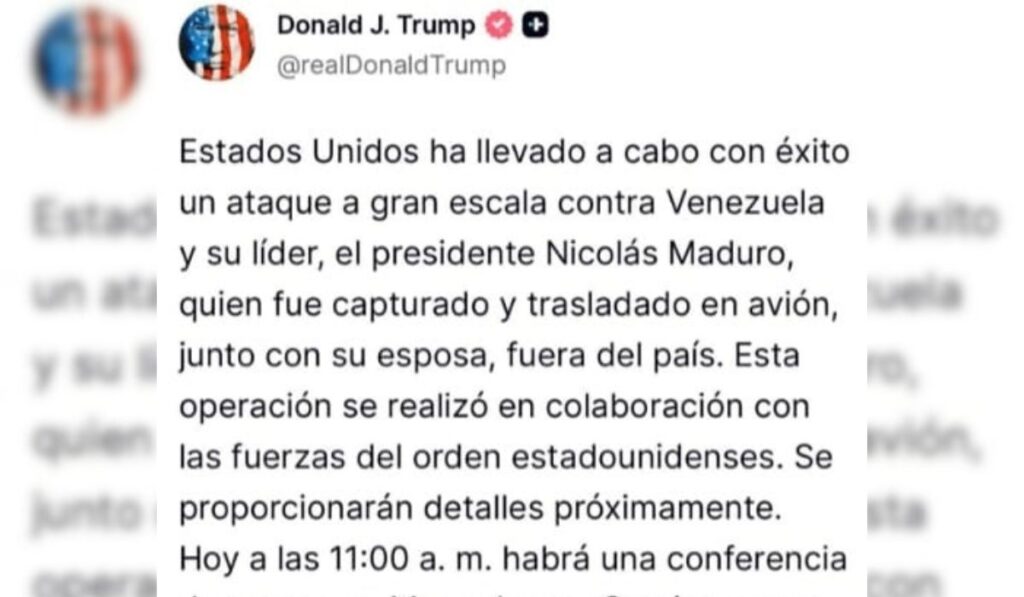 donald trump confirma que nicolás maduro y cilia flores fueron capturados