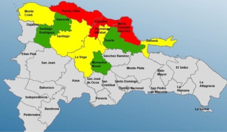 El COE coloca 3 provincias en alerta roja