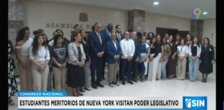 estudiantes meritorios de la diáspora dominicana visitan el congreso nacional