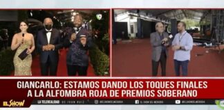 Jean Carlos Beras Goico da primicia sobre alfombra roja de los Soberanos