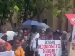 Marchas a favor y en contra de la inmigración haitiana